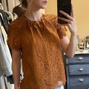 J. Crew Floral Lace Blouse | Business Casual
